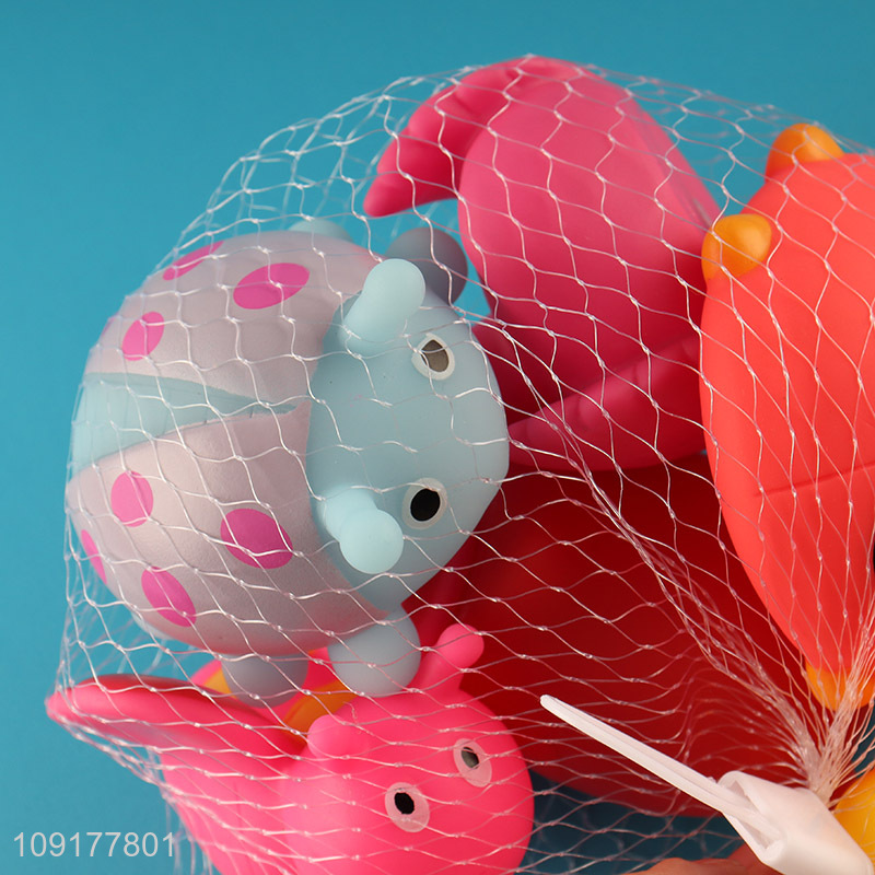 Good price 6pcs animal series water play toys bathing shower toy set