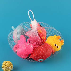 Good price 6pcs animal series water play toys bathing shower toy set