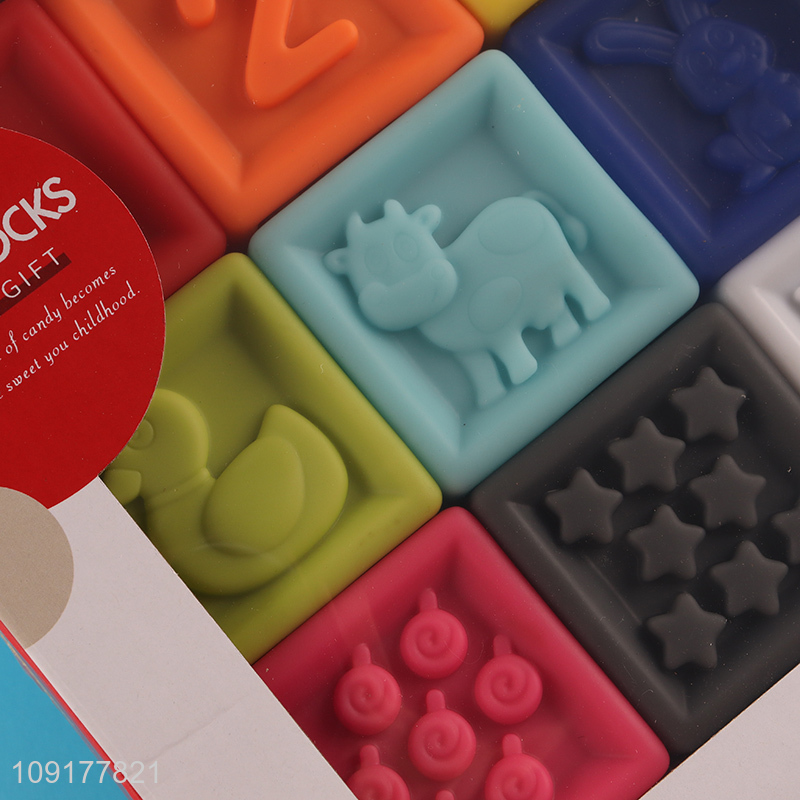 Low price creative baby squeeze stacking bath toys for sale