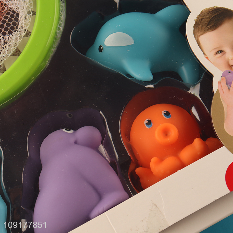 Low price shark baby shower bath toys set for sale