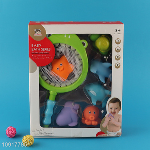 Low price shark baby shower bath toys set for sale