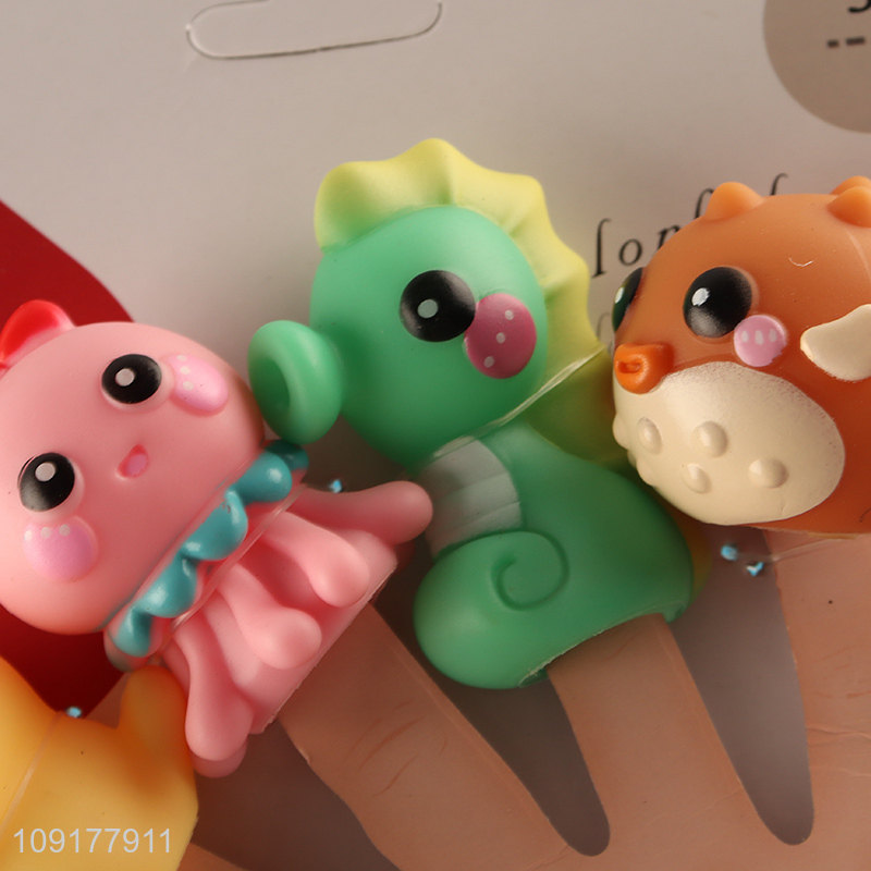 Most popular pvc finger puppet animal finger puppet toy for sale