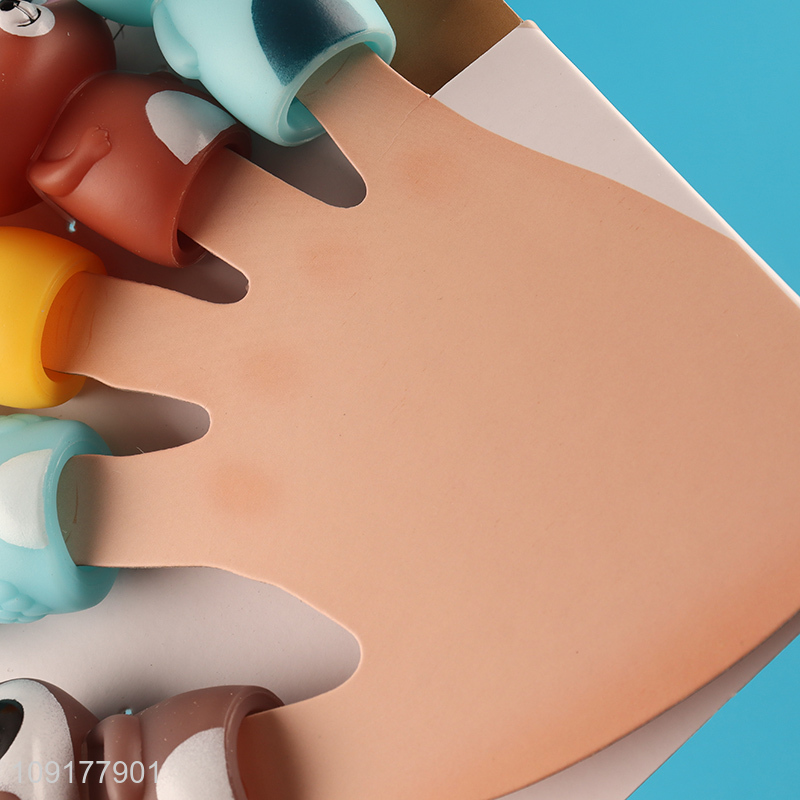 Good sale creative funny finger puppet animal finger puppet toy wholesale