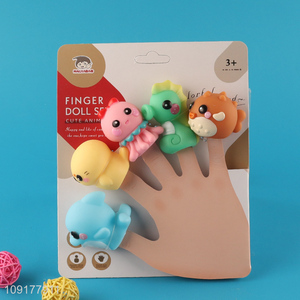 Most popular pvc finger puppet animal finger puppet toy for sale