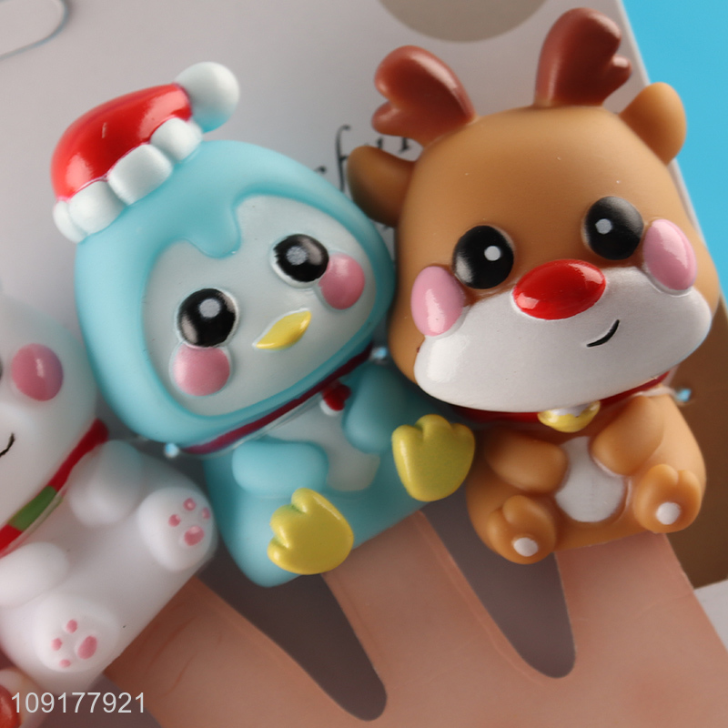 China supplier christmas series finger puppet pvc finger puppet toy