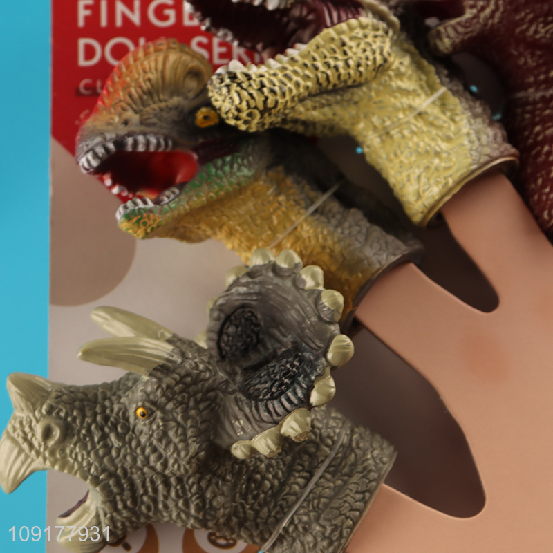 Top products dinosaur series finger puppet pvc finger puppet toy
