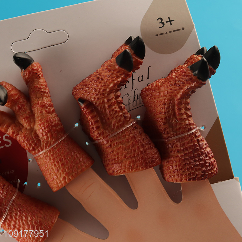 Latest products dinosaur creative finger puppet pvc finger puppet toy