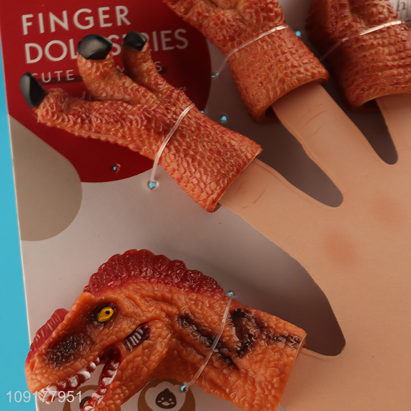 Latest products dinosaur creative finger puppet pvc finger puppet toy