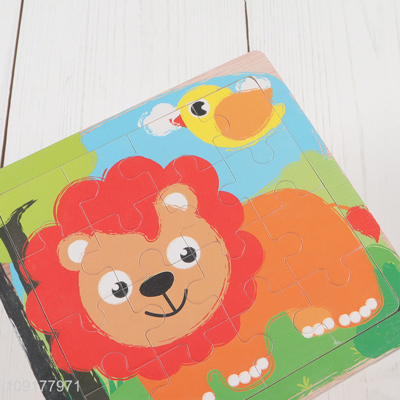 Good Quality Cartoon Tiger Wooden Jigsaw Puzzle for Kids Toddlers