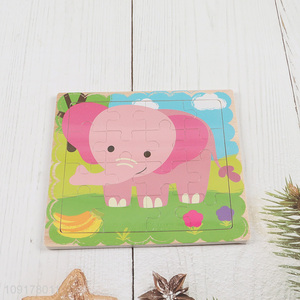 High Quality Cartoon Elephant Wooden Jigsaw Puzzle for Kids Age 3+