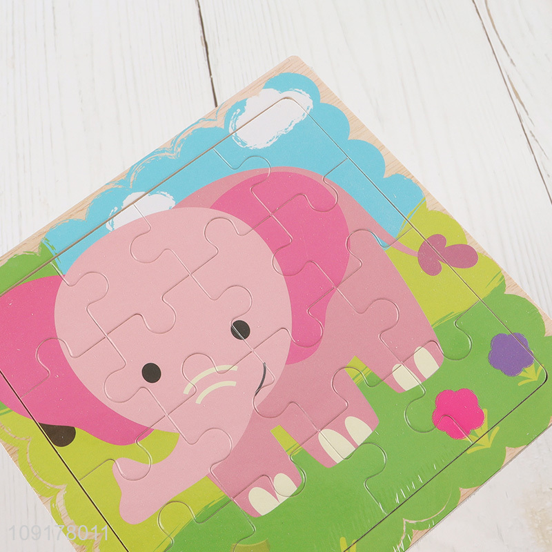 High Quality Cartoon Elephant Wooden Jigsaw Puzzle for Kids Age 3+