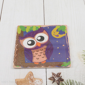 Factory Supply Cartoon Owl Wooden Jigsaw Puzzles Toddler Puzzle for Kids