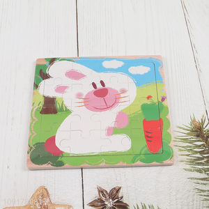 Hot Selling Cartoon Bunny Wooden Jigsaw Puzzles Wooden Puzzles Toy