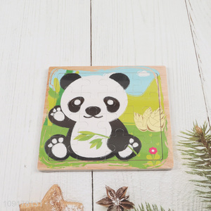 Popular Product Cartoon Panda Jigsaw Wooden Puzzle for Kids Toddlers