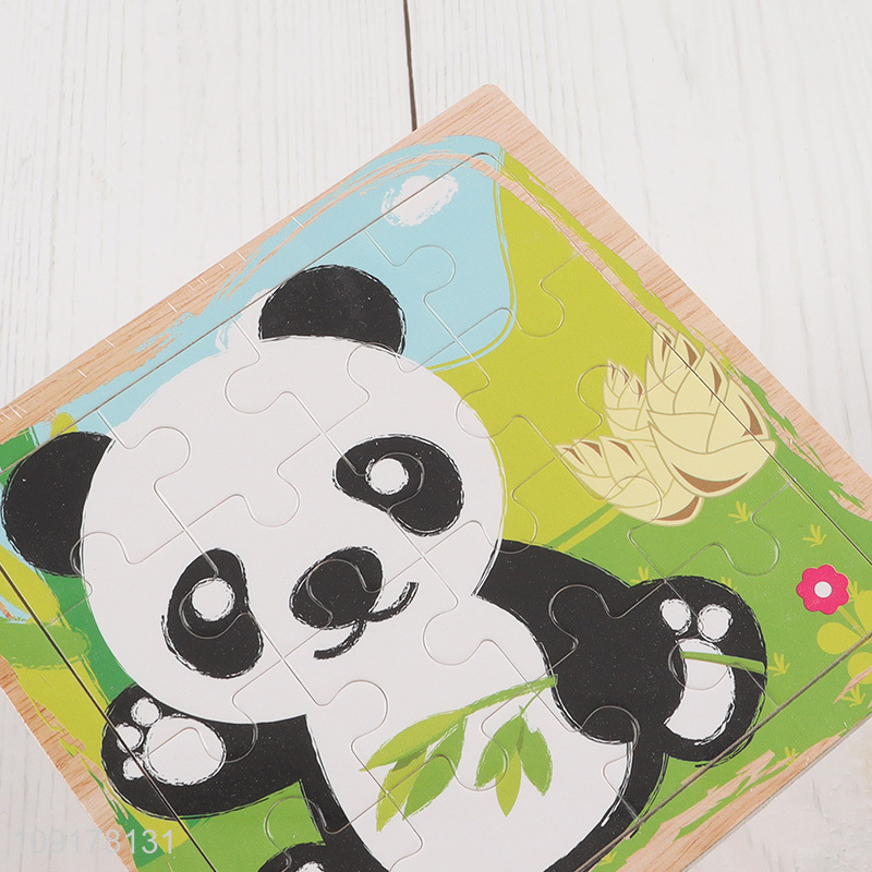 Popular Product Cartoon Panda Jigsaw Wooden Puzzle for Kids Toddlers