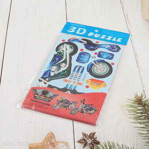 Good Quality 3D Puzzle Cartoon Paper Puzzle DIY Model Building Kit (Motorcycle)