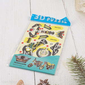 New Arrival 3D Puzzle Cartoon Paper Puzzle DIY Model Building Kit (Motorcycle)
