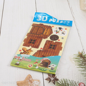 Factory Price 3D Puzzle Cartoon Paper Puzzle DIY Model Building Kit (Pet House)