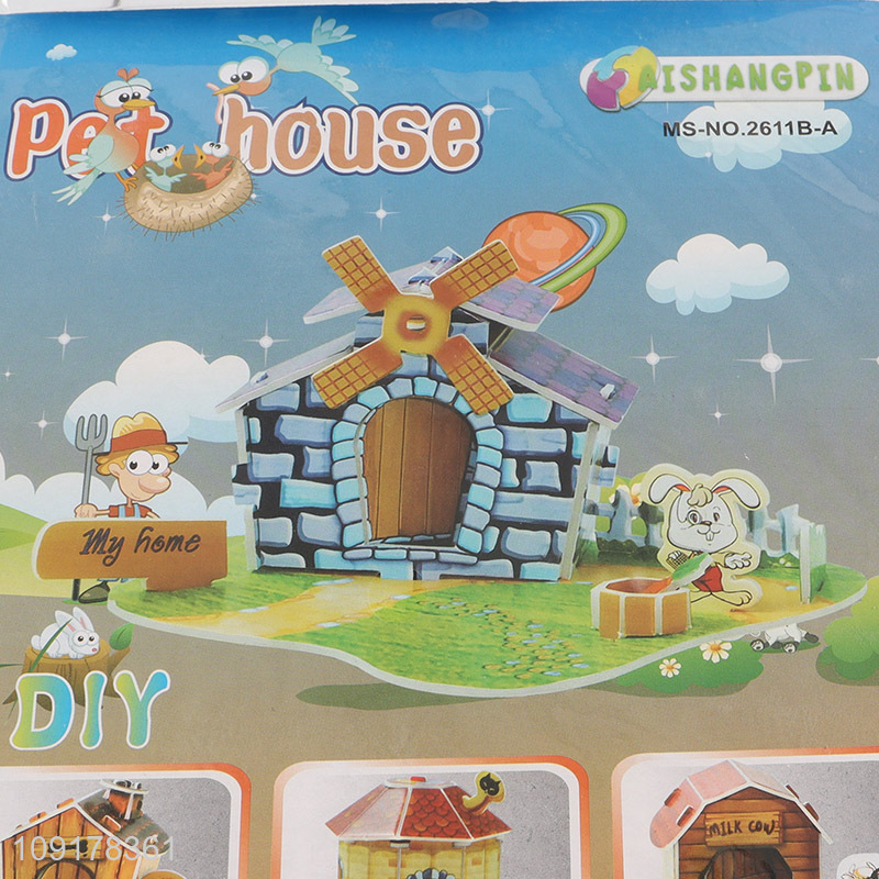 High Quality 3D Puzzle Cartoon Paper Puzzle DIY Model Building Kit (Pet House)