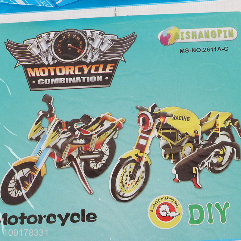 New Arrival 3D Puzzle Cartoon Paper Puzzle DIY Model Building Kit (Motorcycle)