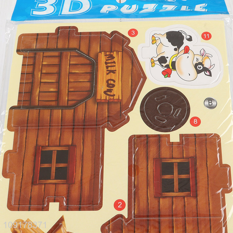 Factory Price 3D Puzzle Cartoon Paper Puzzle DIY Model Building Kit (Pet House)
