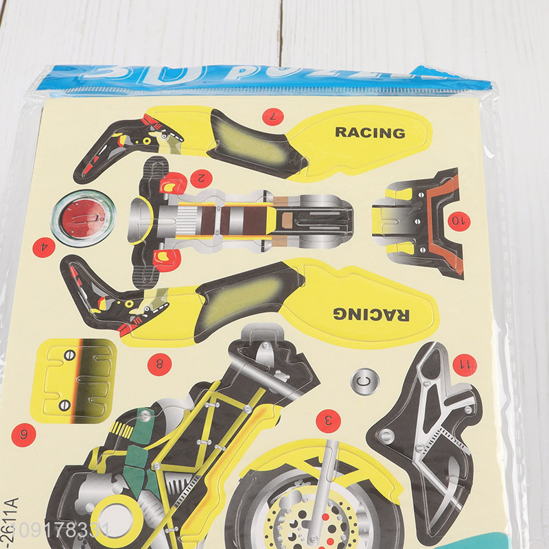 New Arrival 3D Puzzle Cartoon Paper Puzzle DIY Model Building Kit (Motorcycle)