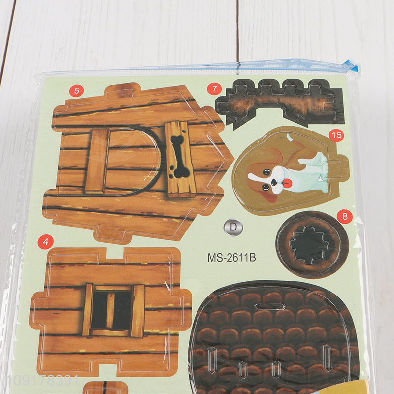 Factory Supply 3D Puzzle Cartoon Paper Puzzle DIY Model Building Kit (Pet House)