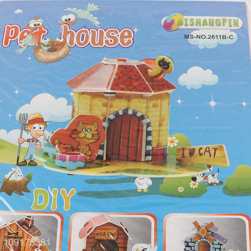 China Imports 3D Puzzle Cartoon Paper Puzzle DIY Model Building Kit (Pet House)