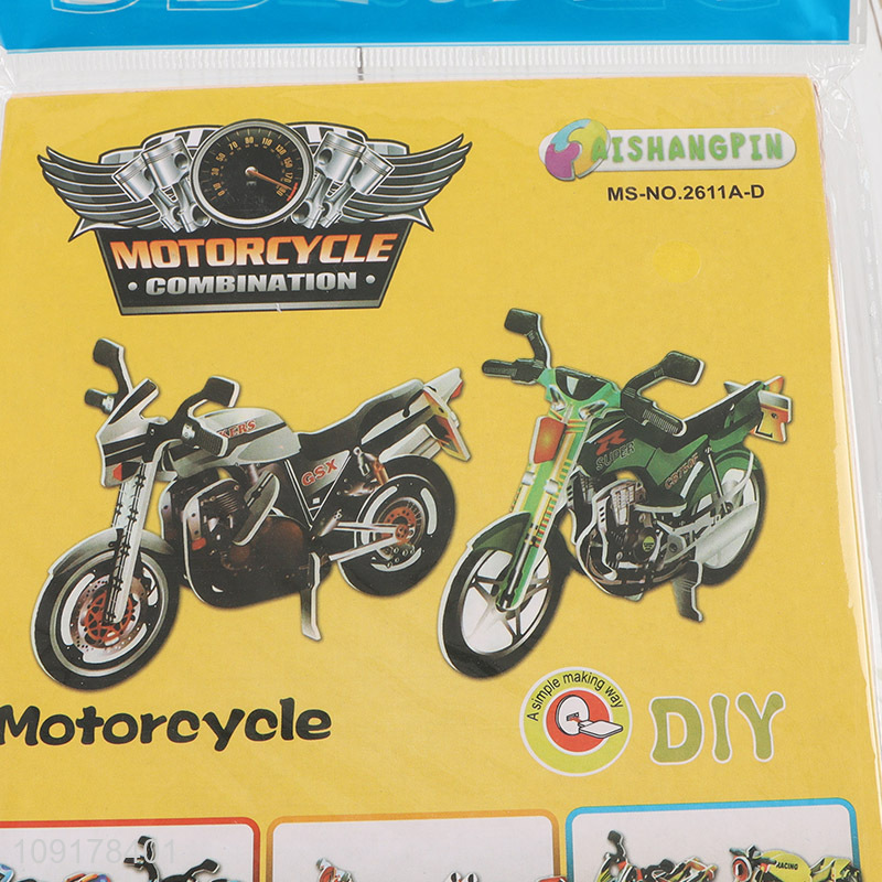 Online Wholesale 3D Puzzle Cartoon Paper Puzzle DIY Model Building Kit (Motorcycle)