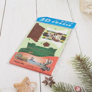 Factory Price 3D Puzzle Cartoon Paper Puzzle DIY Model Building Kit (Pirate Ship)