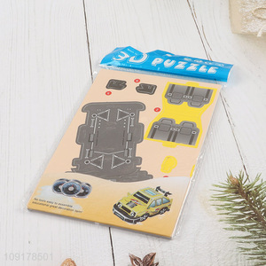 Good Quality 3D Puzzle Cartoon Paper Puzzle DIY Model Building Kit (Racecar)