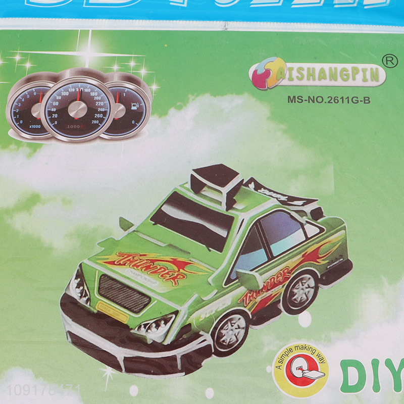 China Imports 3D Puzzle Cartoon Paper Puzzle DIY Model Building Kit (Racecar)
