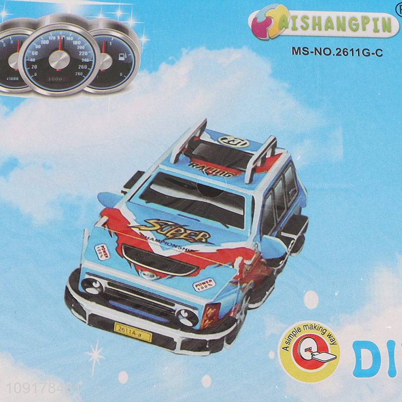 Factory Supply 3D Puzzle Cartoon Paper Puzzle DIY Model Building Kit (Racecar)