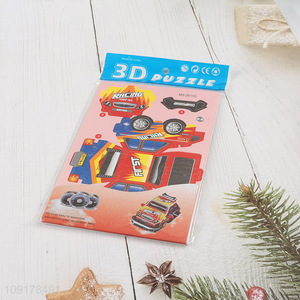 Online Wholesale 3D Puzzle Cartoon Paper Puzzle DIY Model Building Kit (Racecar)