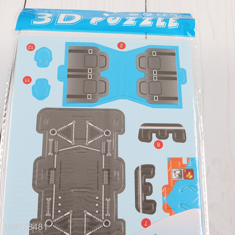 Factory Supply 3D Puzzle Cartoon Paper Puzzle DIY Model Building Kit (Racecar)