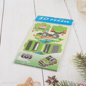 China Imports 3D Puzzle Cartoon Paper Puzzle DIY Model Building Kit (Racecar)
