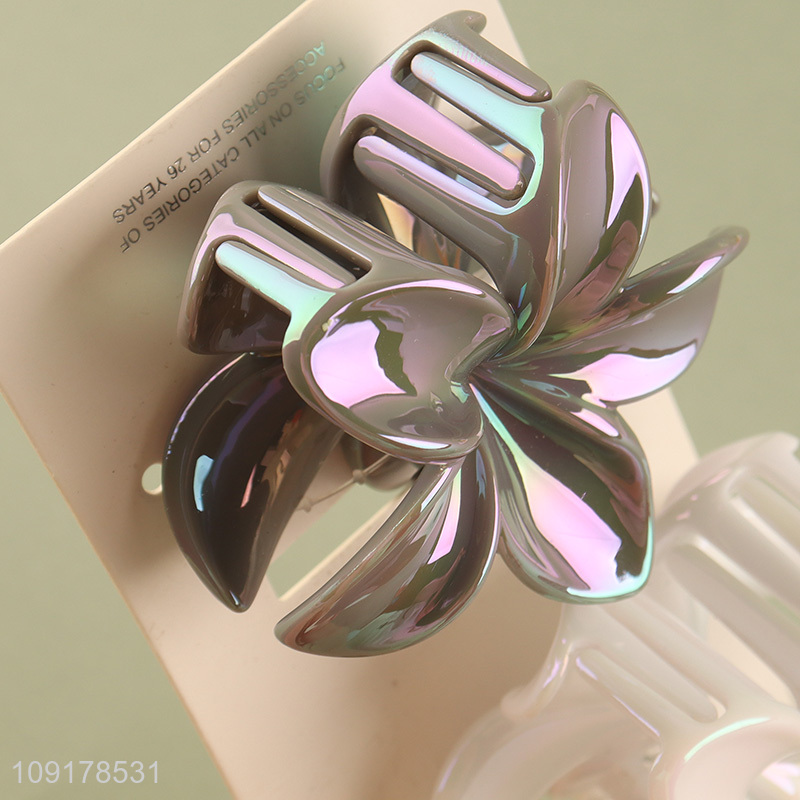 China products 2pcs flower shape girls hair claw clips hair decoration