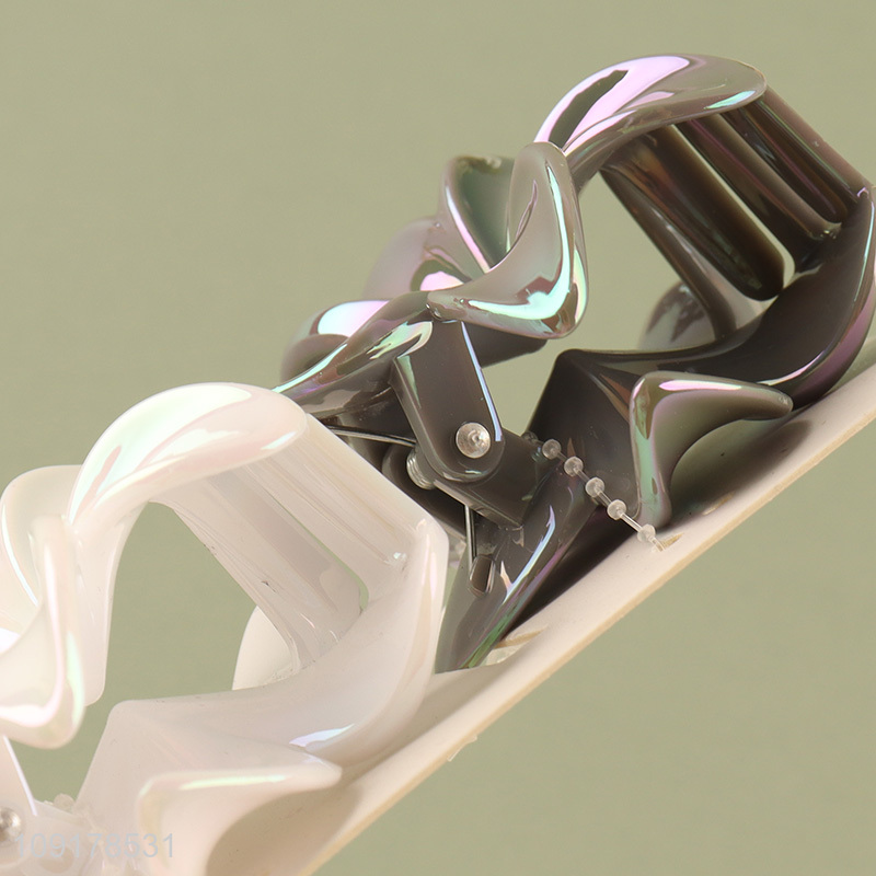 China products 2pcs flower shape girls hair claw clips hair decoration