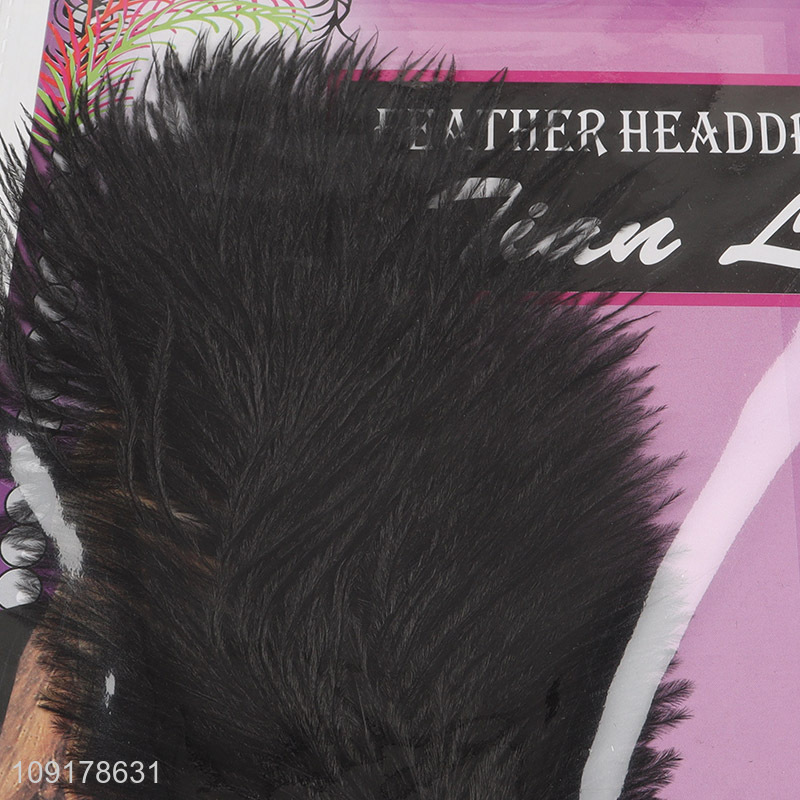 Wholesale Women Headband Beaded Sequin Feather Headband Party Costume Headband