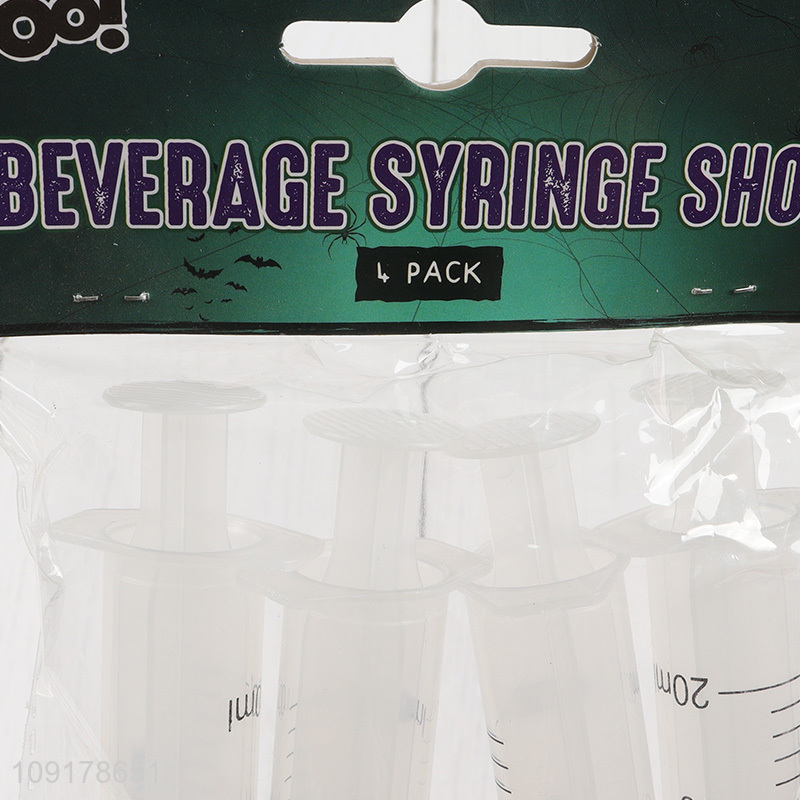 New Product 4PCS Empty Halloween Syringes for Jello Shot, Halloween Party