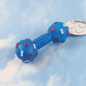 Factory Wholesale Bone Shaped Dog Chew Teething Toy Dog Squeaky Toy