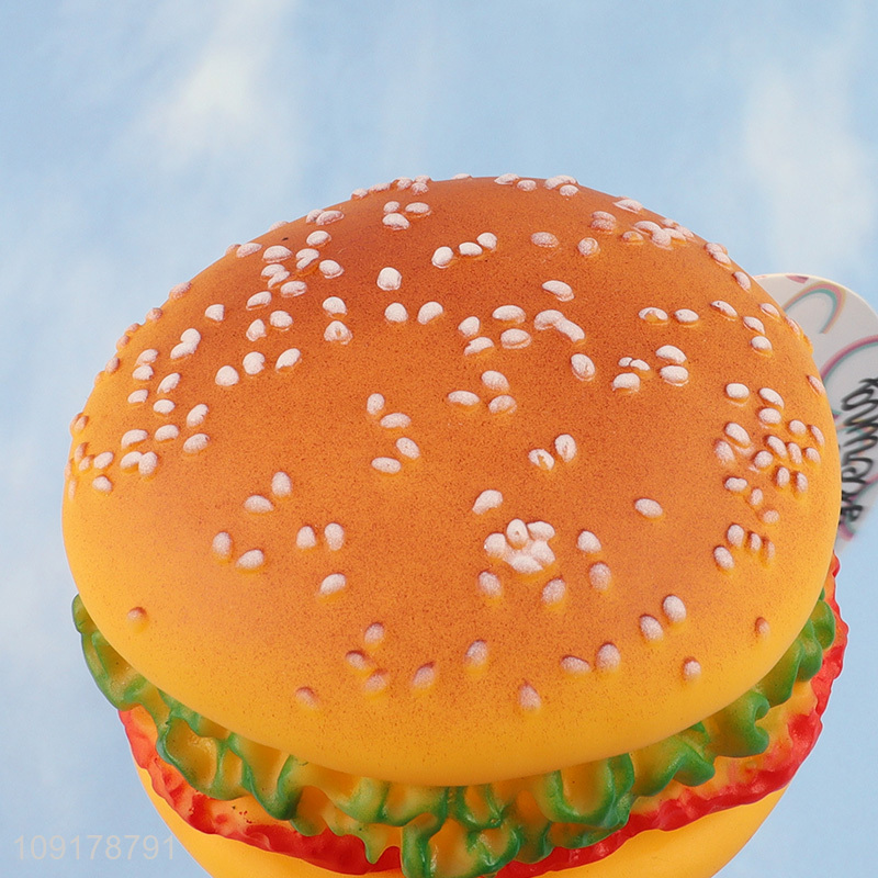 Online Wholesale Hamburger ShapedSqueaky Dog Toy Dog Teething Toy