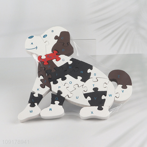 Online Wholesale Wooden Animal Alphabet Number Puzzle for Toddlers (Dog)