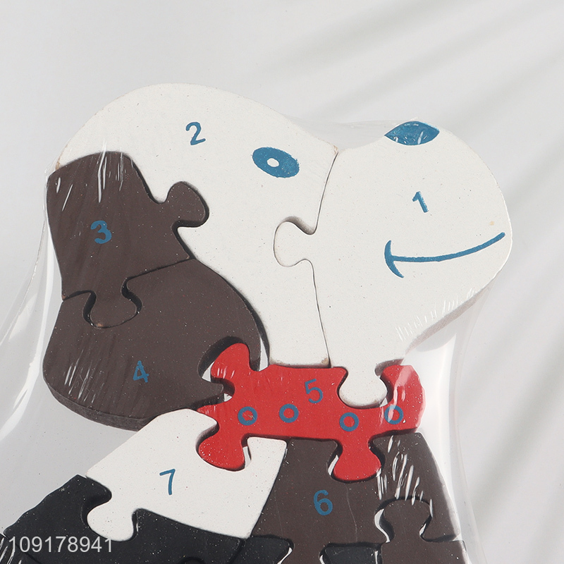 Online Wholesale Wooden Animal Alphabet Number Puzzle for Toddlers (Dog)