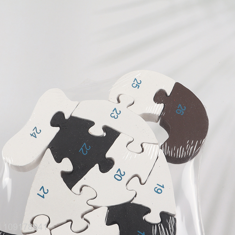 Online Wholesale Wooden Animal Alphabet Number Puzzle for Toddlers (Dog)