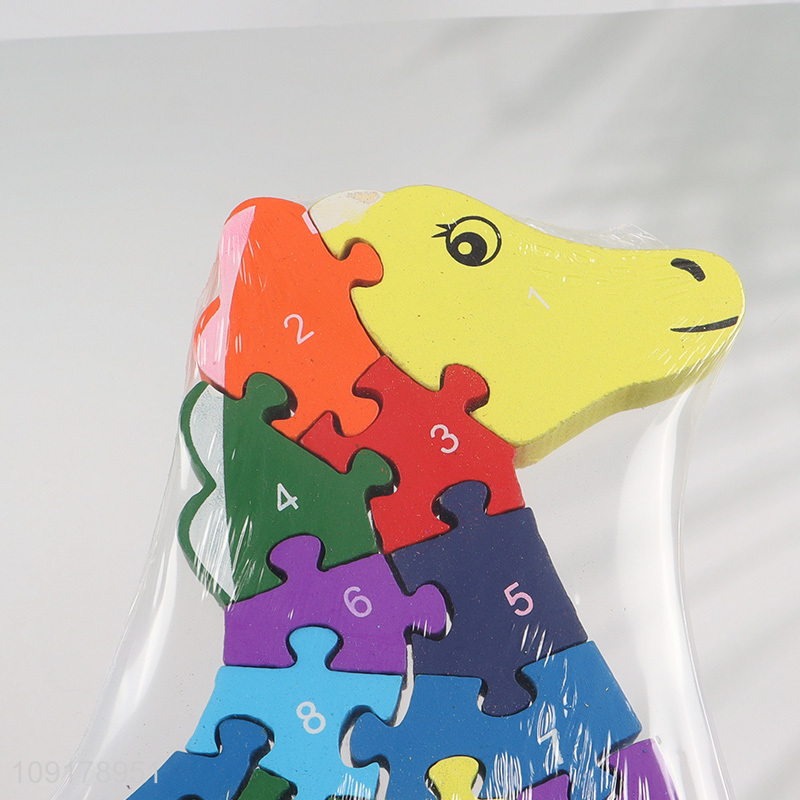 Good Quality Wooden Animal Alphabet Number Puzzle for Toddlers (Horse)