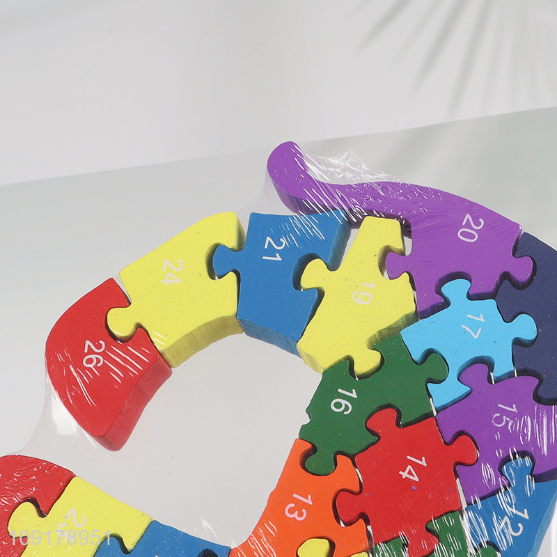 Good Quality Wooden Animal Alphabet Number Puzzle for Toddlers (Horse)