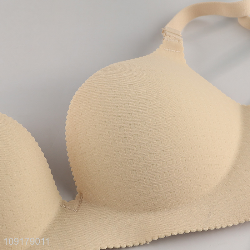 Yiwu market polyester skin-friendly adjustable women's seamless bra