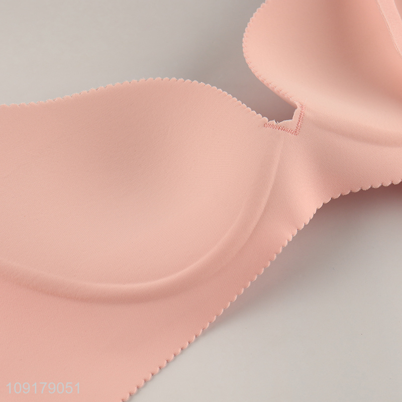 Top selling pink fashion breathable women's seamless bra wholesale