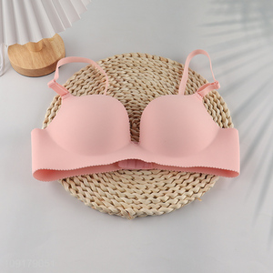 Top selling pink fashion breathable women's seamless bra wholesale